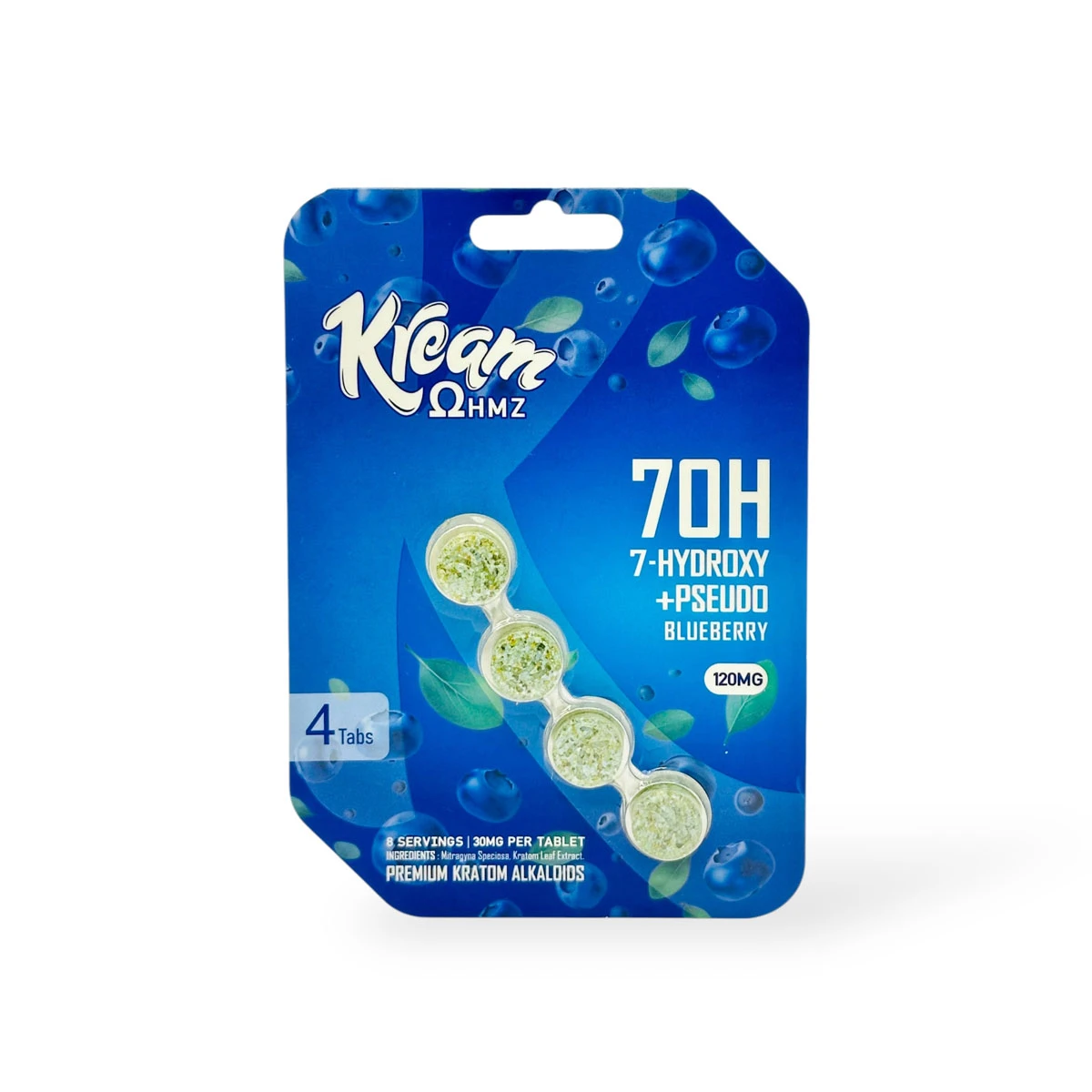 Kream OHMZ 7-OH 7-Hydroxy + Pseudo Tablets Blueberry 30mg Per Tablet